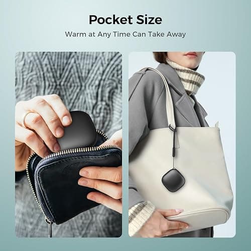 Pocket Size Hand Warmers Rechargeable 2 Pack, AI Smart Chips 3 Levels Heating Ultrathin Electric Handwarmers with 4000mAh, Portable Electric Hand Warmer, Hunting Camping Hiking Men Womens Gifts thumbnail 7