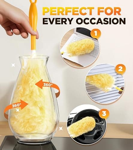 30 Count Heavy Duty Duster Refills for Swiffer, Multisurface 360° Larger Size Dusters with 4X Microfibers, Unscented Disposable Dusters for Cleaning Home, Blinds, Fans, Corners (Only Duster) thumbnail 5
