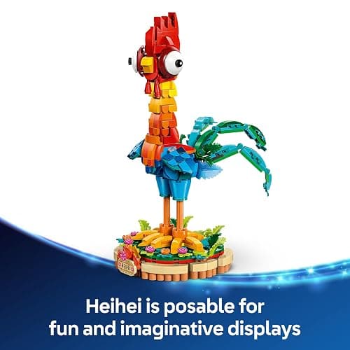 LEGO | Disney Moana 2 Heihei Building Toy - Play and Display Animal Figure with a Rotating Head, Posable Wings & Tail Feathers plus a Stand - Birthday Gift for 9+ Year Old Girls - 43272 thumbnail 6