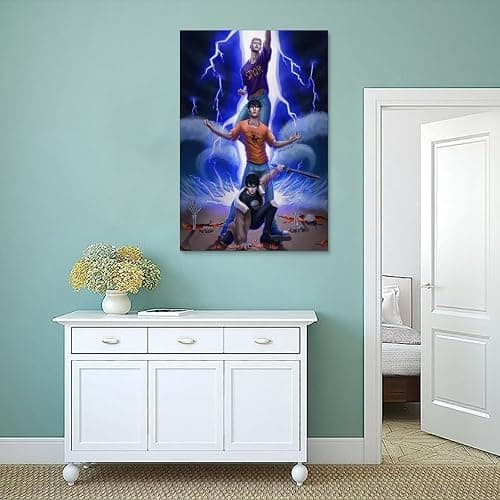 Room Aesthetics And Decor Anime Percy Jackson Grace Nico Di Angelo Art Poster Decorative Painting Wall Art Deco Posters Canvas Printing Canvas Poster Room Aesthetic Decorative Wall Art Print Family B thumbnail 4