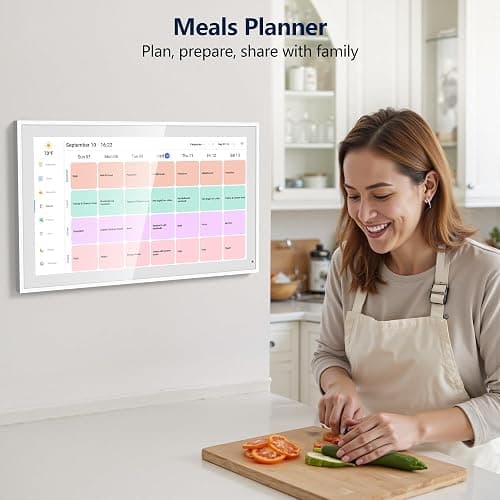 Digital Calendar, 15.6 Inch Wall Planner Electronic Calendar & Chore Chart, Smart Touchscreen Interactive Display for Family Schedules, Great for Organizing Your Routines, Wall & Desk Mountable thumbnail 2