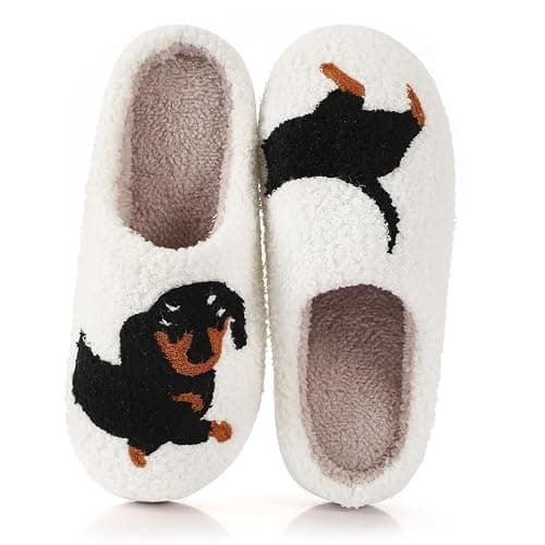 NIBESSER Hausschuhe Damen Plüsch Kuschelige Schlappen Rutschfeste Schuhe Warme Pantoletten Flauschige Bequeme Slippers Frauen und Männer Weihnachten Halloween Geschenke thumbnail 4
