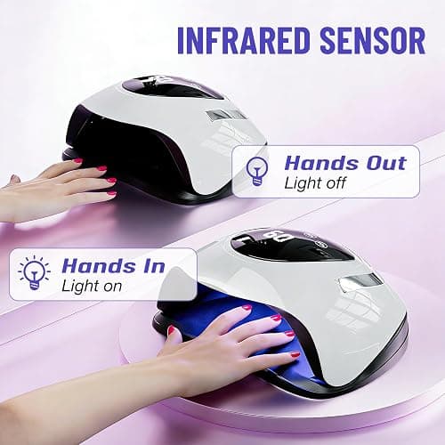 LadyMisty 268W UV LED Nail Lamp, 2026 Upgrade UV Light for Gel Nails with 57 Beads, Nail Dryer with 4 Timer Setting & LCD Touch Display, Professional Nail Lamp – Best Gifts (Black) thumbnail 5