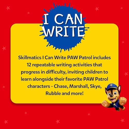 Skillmatics I Can Write PAW Patrol - Reusable Preschool Learning Activities, Educational Toy and Game, Back to School Supplies, Gifts for Students, Kids, Toddlers Ages 3, 4, 5, 6 thumbnail 8