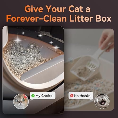 Self Cleaning Litter Box for Multiple Cats, G1 Automatic Cat Litter Box, Self-Cleaning Robot with Smart APP Control and Health Monitoring, Includes 2 Roll Trash Bag and Litter Mat, Grey thumbnail 7