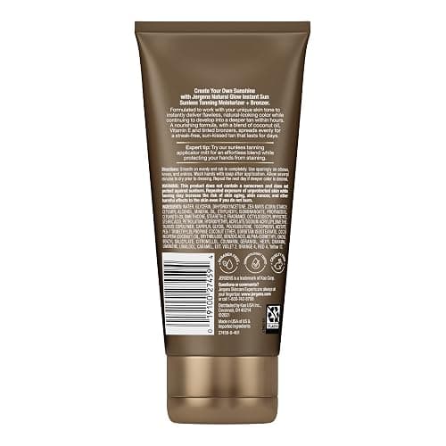 Jergens Natural Glow Instant Sun Tanning Moisturizer + Bronzer, Lightweight Sunless Tanning for Natural-Looking Color, Deep Bronze, 6 Oz thumbnail 11