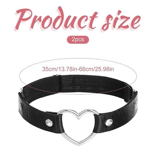 2 Pcs Adjustable Heart Leg Garter Belt Elastic Thigh Garters Heart O Ring Leg Thigh Elastic Garter Belt for Women thumbnail 2