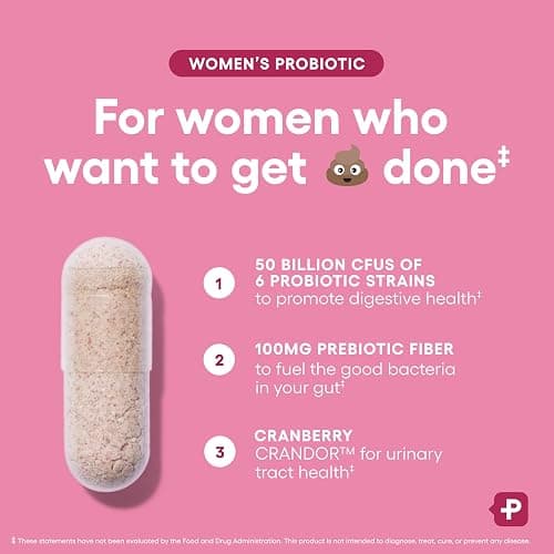 Physician's CHOICE Probiotics for Women - PH Balance, Digestive, UT, & Feminine Health - 50 Billion CFU - 6 Unique Strains for Her - Organic Prebiotics, Cranberry Extract+ - Women Probiotic - 30 CT thumbnail 5
