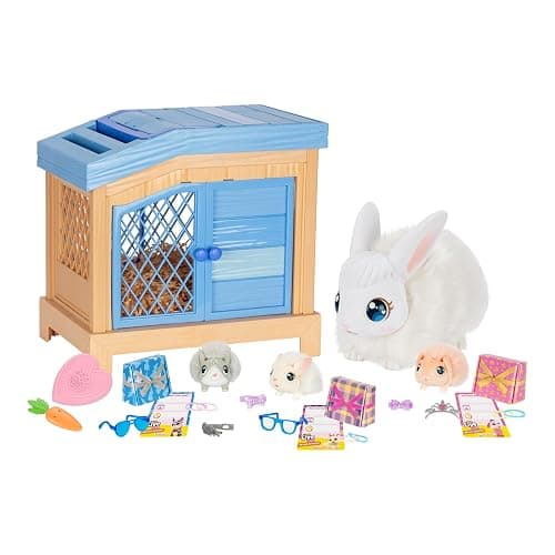 Little Live Pets Bunny Mama Surprise Toy Set, Hutch Interactive Animal Playset with 3 Surprise Babies, 20+ Sounds, Bunny Accessories for Girls Ages 3+ - Image 1