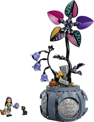 LEGO | Disney Maceta de Sally - Decoración del Dormitorio con 2 Flores Artificiales, Mini Muñeca y Gato Negro de Juguete - Regalo para Niñas de 9+ Años y Fans de Pesadilla Antes de Navidad - 43288 thumbnail 8