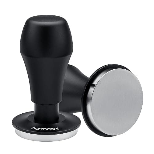 Normcore 51mm Coffee Tamper V4.1 with Click Sound Feedback, Spring Loaded Tamper Fit Delonghi Portafilter, 304 Stainless Steel Flat Base, Anodized Aluminum Handle with Silicone Stand, Black thumbnail 3