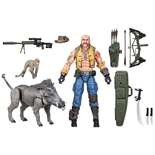 G.I. Joe Classified Series #125, Dreadnok Gnawgahyde and Pets Porkbelly & Yobbo, Collectible 6-Inch Action Figure with 16 Accessories | G.I. Joe Classified 6 Inch Action Figure Deluxe - Dreadnok Gnawgahyde with Porkbelly & Yobbo #125 - Image 1