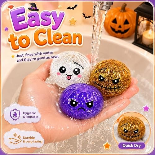6PCS Halloween Squeeze Toys for Audlts,Halloween Party Favors Halloween Treat Bags Gifts,Desk Toys thumbnail 5