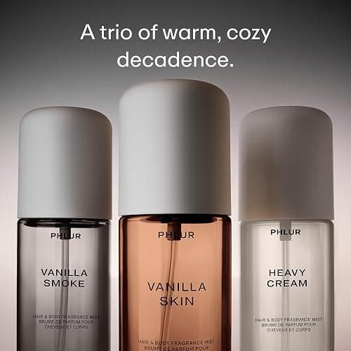 PHLUR Decadent Layering Set ($75 Value) - Travel Size Body Mist Gift Set - Vanilla Smoke, Vanilla Skin, & Heavy Cream - Fragrance Mist Trio (3 x 3 fl oz) thumbnail 2