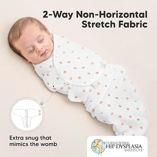 3-Pack Organic Baby Swaddle Sleep Sacks - Swaddles for Newborns, Infant 0-3 Months, Baby Girls, Boys, Soft & Snug Newborn Sleep Sack, Nursery Swaddling Blankets (Butterflies) thumbnail 5