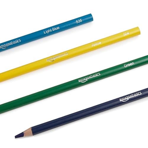 Amazon Basics Colored Pencils for Coloring and Drawing, Premium, Soft Core, Back to School Supplies, 72 Count (Pack of 1), Multicolor thumbnail 5