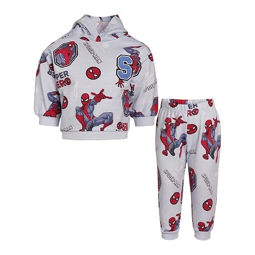 Magic Threadz Disney Clothes Baby Boys Fleece Hoodie & Pants Outfit Set – Mickey Mouse, Toy Story & Spiderman (12M–24M) - Image 1