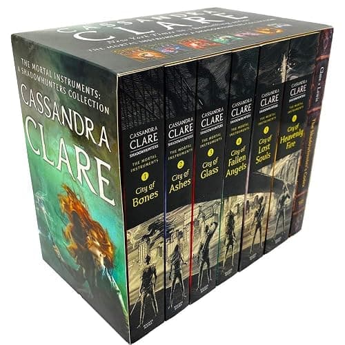 The Mortal Instruments 7-Book Collection Box Set by Cassandra Clare – City of Bones, City of Ashes, City of Glass, City of Fallen Angels, City of Lost Souls, City of Heavenly Fire & The Shadowhunter's Codex (Complete Shadowhunters Fantasy Series) - Image 1