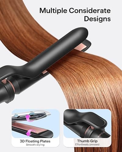 Wavytalk 5 in 1 Curling Iron Set with Thermal Brush and 4 Interchangeable Ceramic Curling Wands (0.5'-1.25'), Instant Heat Up Hair Curling Iron, Rose Gold thumbnail 5