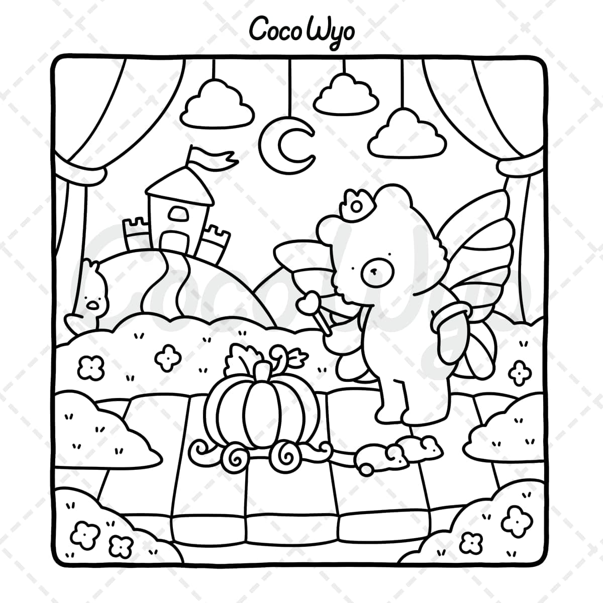 Little Cuddles: Coloring Book for Adults and Teens Featuring Cute Animal Friends for Relaxation thumbnail 8
