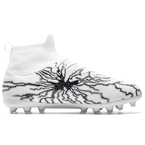 HRJR Kids Soccer Cleats Boys Girls Training Football Cleats Youth High-top Soccer Shoes for Little/Big Professional Athletic Outdoor Football Shoes thumbnail 3