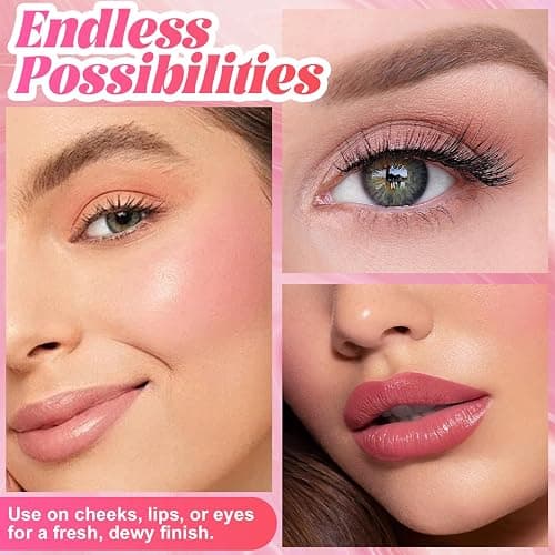 2 Pack Jelly Blush Pink Blush Stick for Lip & Cheek Stain Multi-use Jelly Cream blushes Long-Lasting Makeup Blush Stick for Lips and Cheeks(03#Chill Red & 04#Splash Berry) thumbnail 7