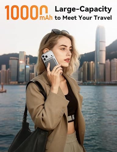 Magnetic Portable Charger, 10000mAh Power Bank, 20W Fast Charging for Magsafe Battery Pack, Travel Essential Wireless Charger Compatible with iPhone 17/16/15/14/13/12 Pro/Max/Air/Plus Series, Samsung thumbnail 4