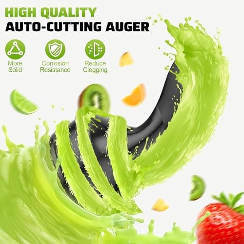 Cold Press Juicer, 5.8" Wide Feed Chute Juice Extractor Machine with 400W, High Juice Yield, Slow Masticating Juicer for Whole Vegetables & Fruits, Premium Silver - Premium Grey thumbnail 4