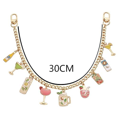 URMPTJ Gold Plated Fruit Juice Purse Charm Chain for Handbag,Handbag Charms Decorations for Women, thumbnail 5