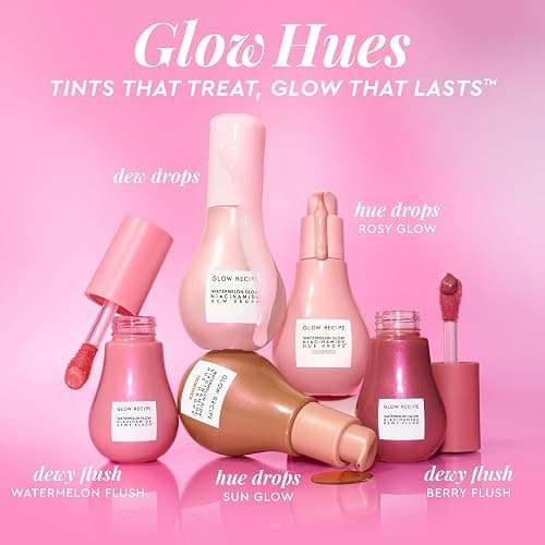 Glow Recipe Niacinamide Dewy Flush Tinted Liquid Blush Serum - Glowy Blush for Cheeks to Smooth, Hydrate & Brighten - Liquid Korean Makeup with Buildable Soft Pink Tint - Watermelon Flush (0.4 oz) thumbnail 9