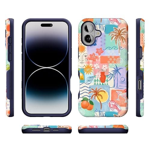 Casely iPhone 16 Case | Tropical Heat | Beachy Collage | Compatible with MagSafe | Bold Protective Design thumbnail 9