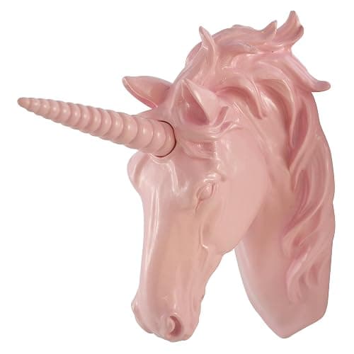 Pine Ridge Pink Unicorn Head Wall Mounted Sculpture Decoration - Faux Taxidermy with Interchangeable Pink Horn Wall Hanging Centerpiece thumbnail 4