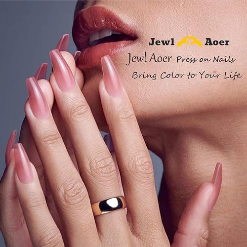 Jewl Aoer Press on Nails Short Almond Pink Artificial Fake Nails 3D Bow Tie Flower Stick On Nail with French Tip Acrylic Reusable Press Ons False Nails Kit for Women Girls-24pcs thumbnail 7
