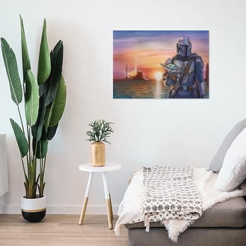 MIGHTYPRINT Star Wars – The Mandalorian – Mando and Grugo - A New Direction – Durable 24” x 17 Wall Art – NOT Made of Paper – Officially Licensed Collectible thumbnail 2