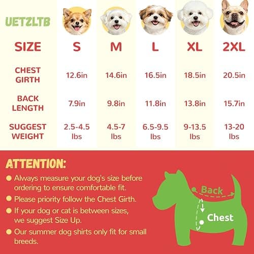 UETZLTB 2 Pack Dog Shirts for Small Dogs Cute Girl Dog Clothes Strawberry Stripe & Polka Dot Puppy Tshirt Summer Sleeveless Pet Tank Top Breathable Doggy Outfits Cat Chihuahua Yorkie Shih Tzu Clothes thumbnail 7