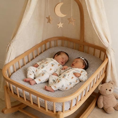 RXDOLL Reborn Baby Dolls Twins Silicone Full Body Girls, 18 Inch Realistic Baby Dolls Twins Girl, Lifelike Sleeping Newborn Real Life Babies Doll, Soft Vinyl Washable Reborn Doll thumbnail 2