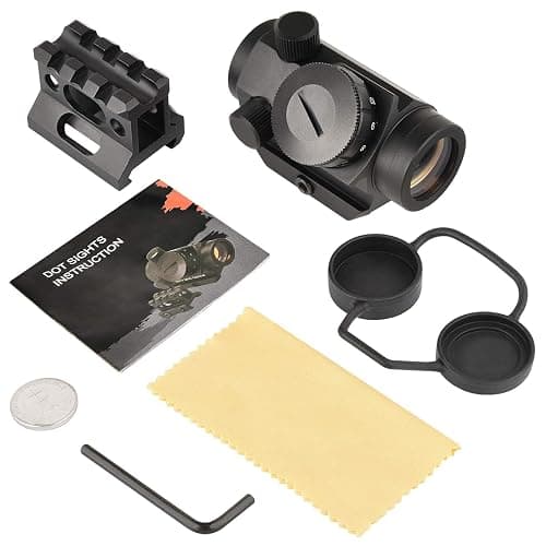 MidTen 2MOA Red Dot Sight 1x25mm Reflex Sight Waterproof & Shockproof & Fog-Proof Red Dot Scope with 1 inch Riser Mount thumbnail 8