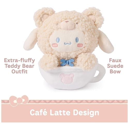 GUND Sanrio Official Hello Kitty and Friends Cinnamoroll Café Latte Teddy Bear Plush, Collectible Plush Toy, Stuffed Animal for Ages 1 and Up, 6” thumbnail 5