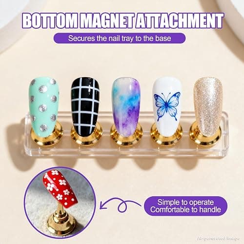 Artdone Nail Dotting Tools Art Brushes Kit With Nail Stand Gel Polish | Design Pen For Nail Drawing And Nail Paint Small Detail supplies thumbnail 6