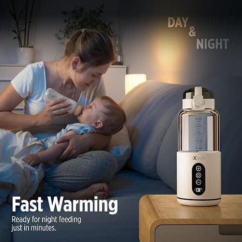 IXTECH Portable Water Warmer for Baby Formula, Milk Warmer for Travel, 10 oz., Electric Warming with Adjustable Temperature Control, Leak-Resistant Spout, Rechargeable and Wireless - 0.3 Quarts thumbnail 5