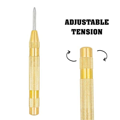 LINE2design Brass Window Punch - Firefighter, EMS, EMT Police Emergency Hand Rescue Tool - Automatic Heavy Duty Adjustable Center Spring Loaded Car Window Breaker thumbnail 2
