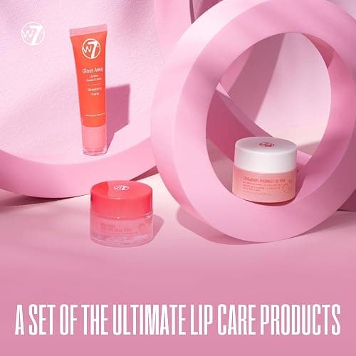 W7 Sweet Dreams Lip Care Trio - 3 Piece Gift Set - Overnight Lip Mask, Lip Balm & Lip Scrub - Strawberry thumbnail 2