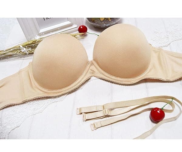Plusexy Women's Push Up Strapless Bra Thick Padded Underwire Convertible Multiway Bras thumbnail 7