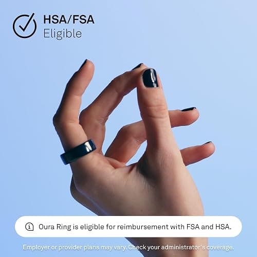 OURA Ring 4 Smart Ring - Ceramic Midnight - Size 7 | Sleep, Activity, Women’s Health, AI Advisor, Up to 8 Days of Battery Life, Size Before You Buy, Android & iOS Compatible thumbnail 8
