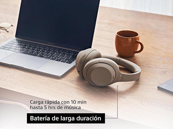 Sony WH-1000XM4 Noise Cancelling Wireless Headphones - 30hr Battery Life - Over Ear Style - Optimised for Alexa and Google Assistant - Built-in mic for Calls - Silver International Version - Silver/Gold thumbnail 4