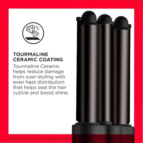 Revlon Wave Master Jumbo Waver (Three-Prong Jumbo Barrels, Tourmaline Ceramic Coating, 30 Heat Settings Up to 190°C) RVIR3056UK thumbnail 3