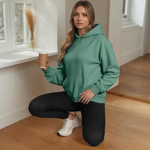YARBCEN Womens Hooded Hoodies Sweatshirts - Long Sleeve Crewneck Sweaters With Pocket 2026 Fashion Spring Oversized Clothes thumbnail 6