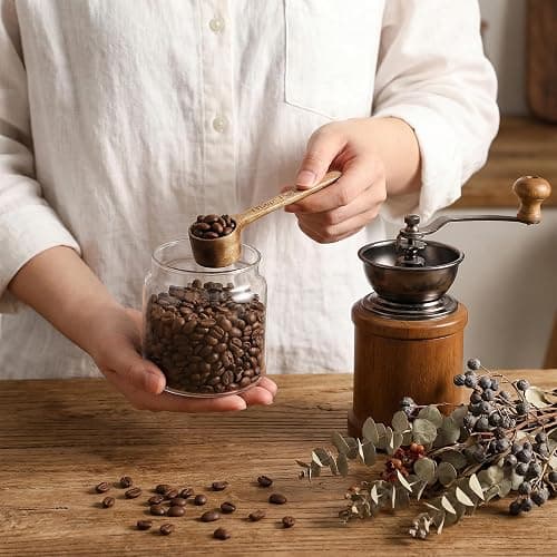 4 Pack Coffee Acacia Wooden Scoop Wooden Measuring Scoops for Canisters Jars 15ml 1 Tablespoon Small Coffee Scoop Acacia Woodens Measuring Spoons Home Kitchen Accessories for Beans Sugar Tea Bath Salt thumbnail 2