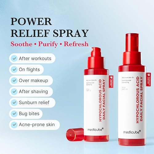 medicube Power Soothing Spray, Hypochlorous Acid Spray For All Skin Types, Delicate Skin Daily Solution & Post-Sun Care, HOCI Facial Mist for Soothing & Calming , Korean Skincare, 4.22 fl.oz thumbnail 4