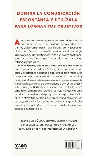 Piensa rápido y habla mejor / Think Faster and Talk Better: Cautiva a tu audiencia en situaciones inesperadas / Captivate your audience in unexpected situations (Para estar bien) (Spanish Edition) thumbnail 2